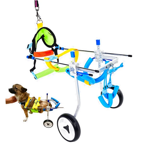 HobeyHove Adjustable Dog Wheelchair/Cart for Back Legs，Pet/Doggie Doggy Wheelchairs with Disabled Hind Legs Walking，Light Weight (7-Size(7-Size)(XS)