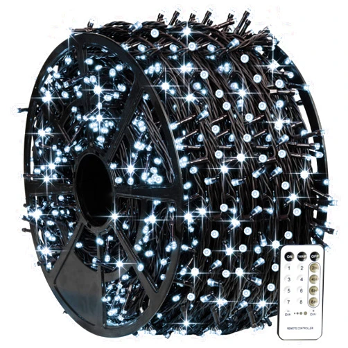 TW SHINE Christmas String Lights, 1000 LED 328FT Christmas Lights Plug in with 8 Modes, Remote Waterproof Christmas Lights Outdoor Indoor Decorations for Xmas Party Yard Decor, White