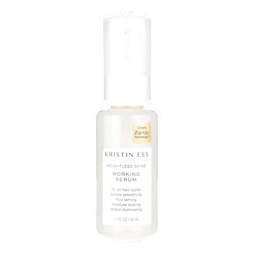 Kristin Ess Hair Weightless Shine Working Hair Serum for Dry Damaged Hair - Frizz Taming, Anti Breakage, Moisture Locking + Shine Enhancing - Color + Keratin Safe, 1.7 fl. oz.
