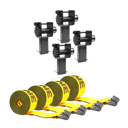 Mytee Products Stake Pocket Winch & Winch Straps Kit - 4 Pack Kinedyne 4