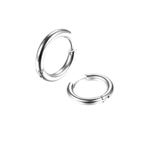 Gabry&jwl 316L Surgical Stainless Steel Huggie Hoop Earrings 6mm 8mm 10mm 11mm 12mm 14mm Hypoallergenic Earrings Hoop Cartilage Helix Lobes Hinged Sleeper Earrings For Men Women