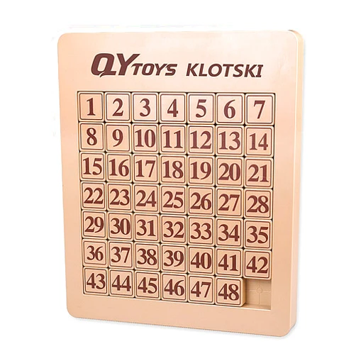 LiangCuber QY Toys 48 Klotski Puzzle Magnetic Sliding Number Puzzle ABS 7x7 Klotski Brain Teasers Toy Tangram Jigsaw Intelligence