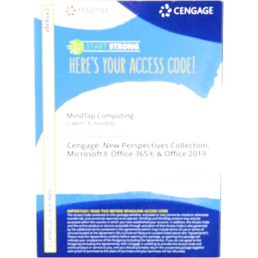 Patrick Carey,Katherine Pinard,Ann Shaffer,Mark Shellman,Sasha Vodnik MindTap for Carey/Pinard/Shaffer/Shellman/Vodnik's The New Perspectives Collection, Microsoft Office 365 & Office 2019, 1 term Printed Access Card (MindTap Course List)