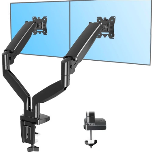 MOUNTUP Dual Monitor Mount for 2 Max 35 inch Ultrawide Screens, Hold 6.6-30.9lbs, Full Motion Gas Spring Monitor Desk Arm, Heavy Duty Dual Monitor Stand for Desk, VESA Bracket with Clamp/Grommet Base