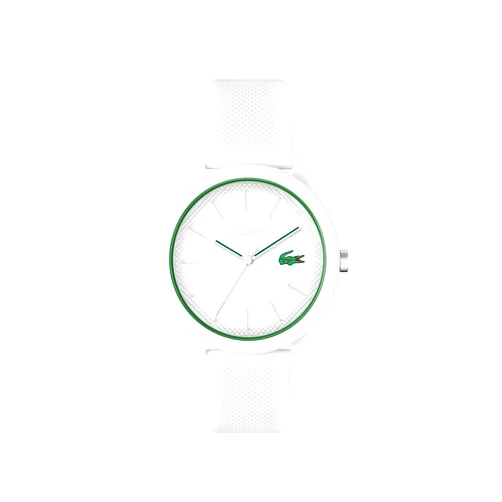 Lacoste 12.12 Men's TR90 Case Quartz Watch with White Rubber Strap (Model: 2011169)