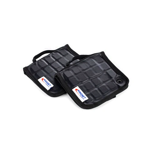 THE WRAP INSTITUTE Platinum Magnetic Tool Mat 2 Pack - Double Sided Vinyl Wrap Magnet - Strong, Flexible Magnet Grip - Durable Synthetic Leather Protective Outer Layer