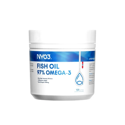 NYO3 Fish Oil Omega 3 1500mg with DHA & EPA, 97% Omega 3 Supplement 120 Softgel – High EPA & DHA – Omega-3 Supplement for Heart, Brain, & Joint Health