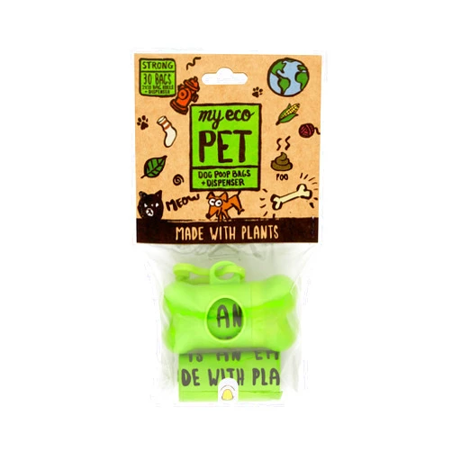 Emboot MyEcoPet® Dog Poop Bags with Portable Dispenser | Durable & Easy-to-Use Dog Waste Bags | Extra Thick, Leak-Proof, and Odor-Locking | Includes 2 Rolls + Dispenser