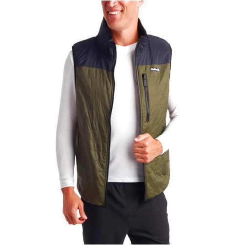 Hurley Mens Winter Vest - Truckee Packable Quilted Puffer Vest - Lightweight Sleeveless Outerwear Bubble Jacket for Men, M-XL