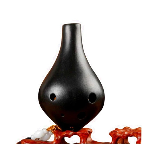 VIGANI Ocarina Instrument,Musical Instrument, Ocarina ，ocarina instrument, Porcelain Pottery Ocarina Flute 6 Holes Alto ACeramiInstrument Black Ocarina Flute