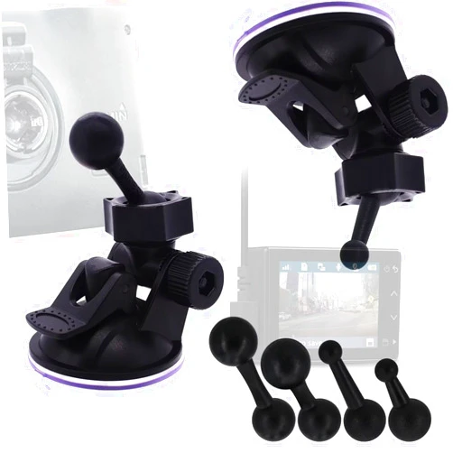 ISaddle for Garmin Dash Cam Mount - Suction Cup Holder for Garmin Dash Cam Mini/Mini 2/Min 3 30 35 45 46 55 56 65W 66W 67W X110 X210 X310/Speak Plus & for Garmin Nuvi Vehicle GPS Mount (4 Ball Head)