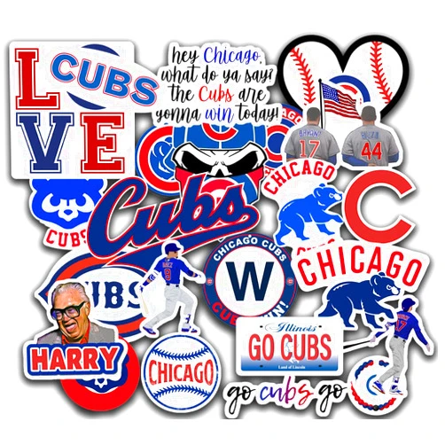 VISIONAIRE 31 PCS American Baseball Stickers for Water Bottle, Laptop, Bicycle, Computer, Motorcycle, Travel Case, Car Decal Decoration Sticker 2-2.5 inches