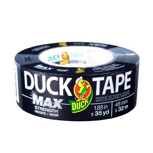 Duck Brand Max Strength Duct Tape, Black, 1-Roll Pack, 1.88 Inch x 35 Yards, 240867