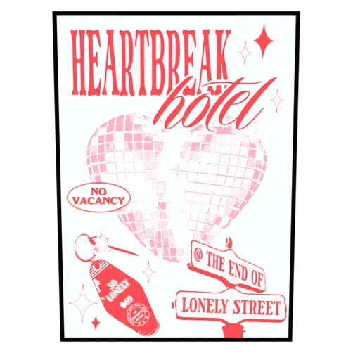 GROUP DMR Heartbreak Hotel Album Cover Posters - 12x16 Inches Unframed Set of 1 Posters & Prints Wall Decor Living Room - Office Decor Wall Art - Vintage Retro Aesthetic Teen Room Decor - Preppy Room Decor - Music Band Posters - Cool Posters - Apartment Decor Aesthetic – Trendy Room Decor (A5, 12x16 Inches) Hot Pink Wall Art Set Of 3 Prints - 8x10 Inches Wall Art, Light Pink Print - Pink abstract Print Set -Pink Poster Set - Pink Posters Art, Summer printable wall art prints, Mid century Boho style abstract prints