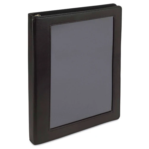 Samsill Professional Presentation 3 Ring Binder, View Binder with Clear Cover Sheet Window, 0.5 Inch Round Rings Hold 100 Sheets 8.5 x 11, Black