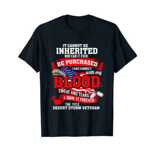 Desert Storm Veterans Day I Proud US Army Soldier Desert Storm Veteran I U.S. Army Veteran blood Soldiers T-Shirt