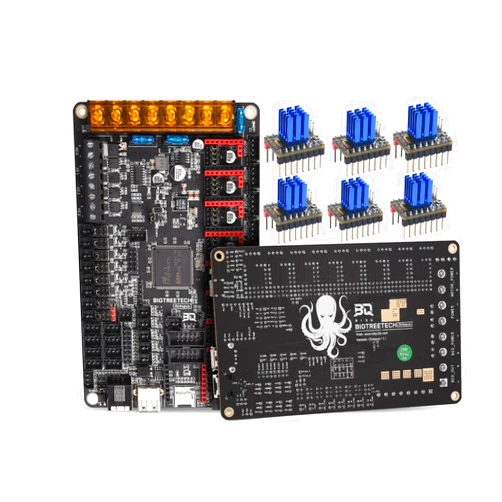 BIGTREETECH Direct BIGTREETECH Octopus V1.1 32bit Control Board + 6Pcs TMC2209 V1.3 Stepper Motor Driver Compatible with BTT PI V1.2, HDMI5 Touchscreen Running Klipper for Voron 2.4/CoreXY/VZbot 3D Printer Upgrade