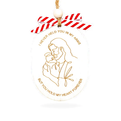 HONOCOOLS Memorial Wooden Hanging Christmas Ornament for Loved Ones (OCM005)