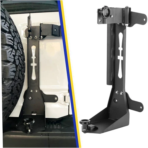 AUXFREE High Lift Jack Mount Bracket, Rear Tailgate Jack Mount Bracket Off-Road Carbon Steel High Lift Mounting Kit for Ford Bronco 2021 2022 2023