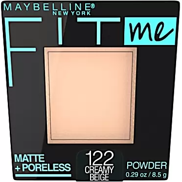 Maybelline New York Fit Me Matte + Poreless Pressed Face Powder Makeup, Creamy Beige, 0.28 Ounce, Pack of 1 122 CREAMY BEIGE