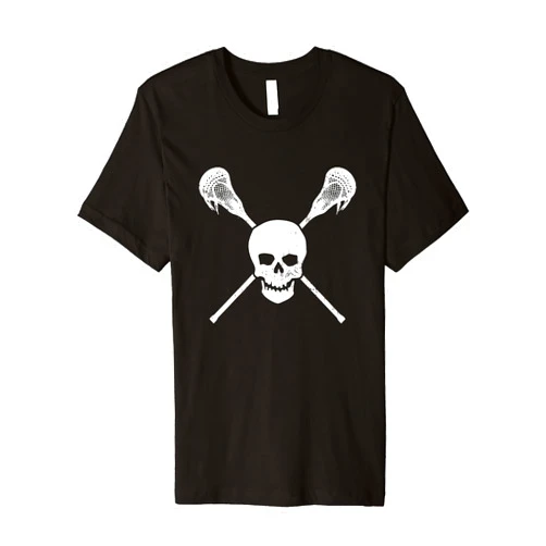 Lacrosse Lax Player Apparel Lacrosse Skull and Sticks Vintage LAX Gift Shirt
