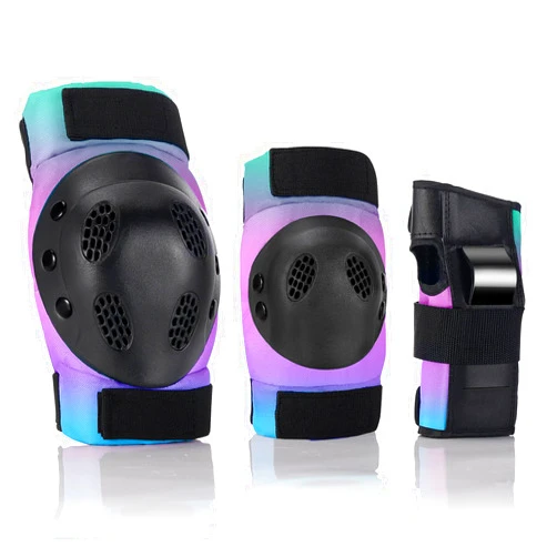 JeeFree Skateboard Pads Kids/Youth/Adult Shield Elbow Pads and Wrist Guards Protective Gear,Strong Double Straps&Adjustable Easy-Fix Clips for Skateboarding,Rollerblading,ScooterRoller,Skating,Bicycle