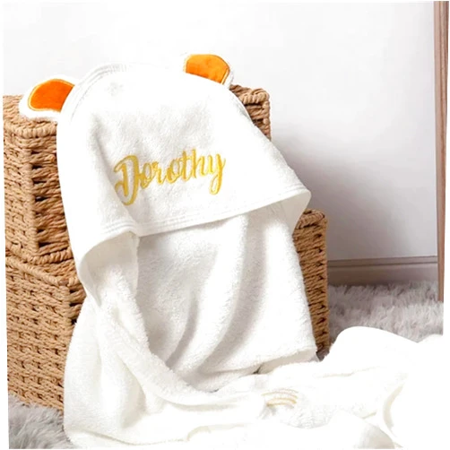 IEK Custom Kid Hoodies Bath Towel with Name,Baby Custom Hooded,Custom Name Kid's Bath Towel with Hood,Baby Towels Personalized,Personalized Baby Gifts