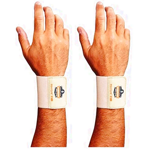Ergodyne ProFlex 400 Universal Wrist Wrap, Tan (Pack of 2)