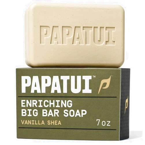 Papatui by Dwayne Johnson Enriching Bar Soap for Men | Hydrating Daily cleanerser | Moisturizes with Mango Butter and Avocado Oil | Vanilla Shea | 7oz