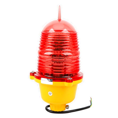 Aramox Aviation Obstruction Light, 5KM Super Bright LED Warning Beacon Light IP68 Waterproof Impact Resistant Aviation Obstruction Light for Marine Boat (AC110V Flashing)