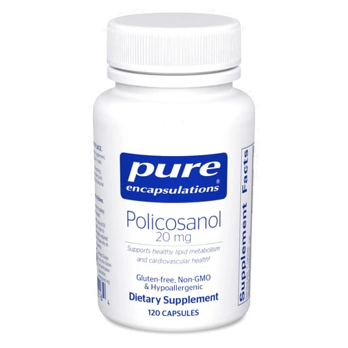 Pure Encapsulations Policosanol 20 mg | Hypoallergenic Supplement Supports Healthy Lipid Metabolism and Cardiovascular Function | 120 Capsules