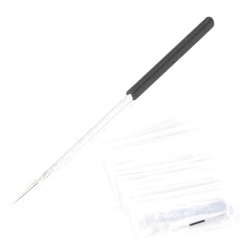 ZJchao Microblading Needles, 50pcs Manual Eyebrow Permanent Makeup Needles Tattoo Micro Blade 3RL Needles Microblading Kits Makeup Micro Pigmentation for Permanent Makeup (3RL)