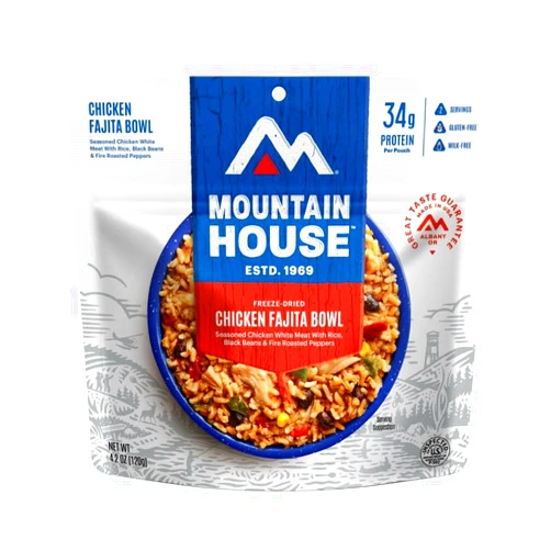Mountain House Chicken Fajita Bowl | Freeze Dried Backpacking & Camping Food | 2 Servings | Gluten-Free