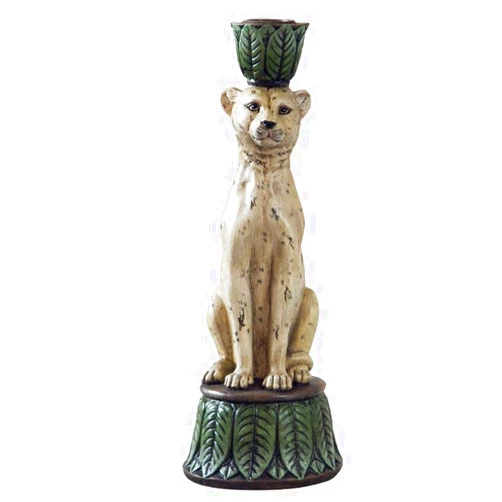 YueZiming Bedroom Home Decor Resin Leopard Figurine Candle Holder，Jungle Series Candle Holder Ideal for LED and Pillar Candles, Table Centerpiece for Wedding, Party, Decoration Home Decoration, Gifts