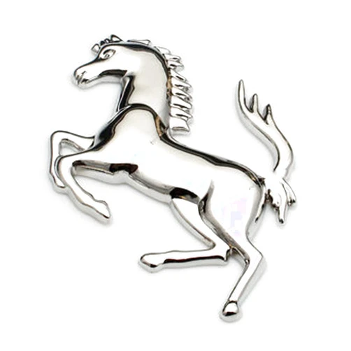 SZJSRD for Ferrari Car Metal Sticker Bull Self-Adhesive 3D Emblem Badge Decal Exterior Protection Stickers Modification Decorative Accessories,Black-A