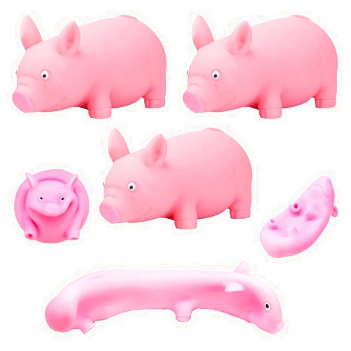 Zasnynua 3 Pcs Pig Stress Balls, Pull and Stretch Balls Toys Gifts for Kids Adults, Cute Animal Squish Fidget Sensory Toys Stress Relief Squeeze Ball Party Favors Boys Girls