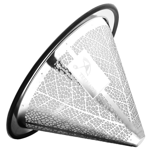 TEEMADE Pour Over Coffee Filter,Reusable 304 Stainless Steel Coffee Dripper,Wide Metal Base Perfect for Chemex Hario V60 Bodum & Other Coffee Makers Paperless Coffee Filter for Sustainable Brewing By TEEMADE