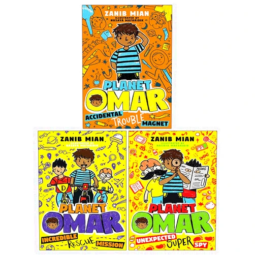 Zanib Mian,Accidental Trouble Magnet by Zanib Mian,Unexpected Super Spy by Zanib Mian Planet Omar The Collection 3 Books Box Set by Zanib Mian (Accidental Trouble Magnet, Unexpected Super Spy & Incredible Rescue Mission)