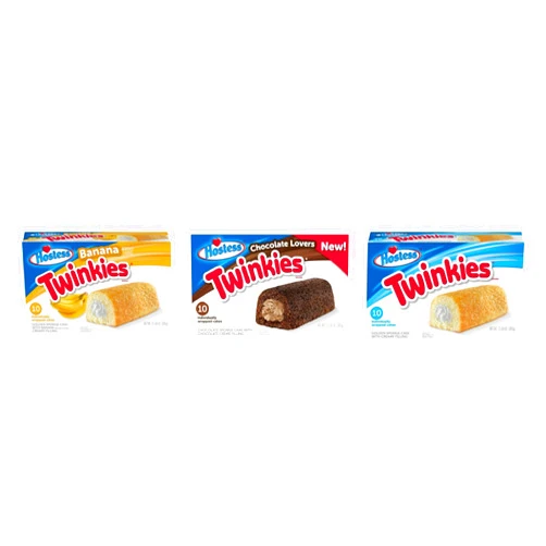 Generic Hostess - Twinkies Variety Pack - Classic Creamy Golden Sponge Cake & Chocolate Lovers & Creamy Golden Sponge Cake with Banana - 10 Individually Wrapped Cakes - Pack of 3 - 1 Box From Each Flavor