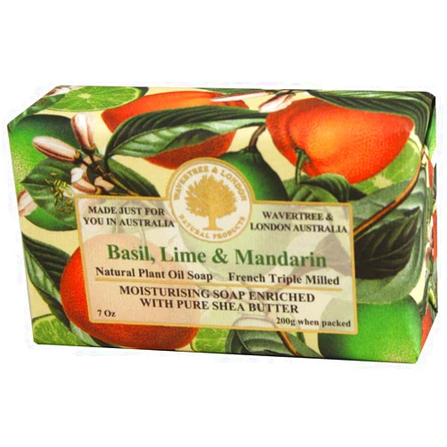 BELA Australian Soapworks Wavertree & London 200g Soap - Basil Lime & Mandarin