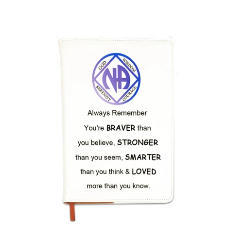 BNQL NA Sobriety Leather Notebook NA Recovery Gifts Narcotics Anonymous Gifts Sobriety Notebook Gift NA Journal NA Addiction Gifts (na notebook)