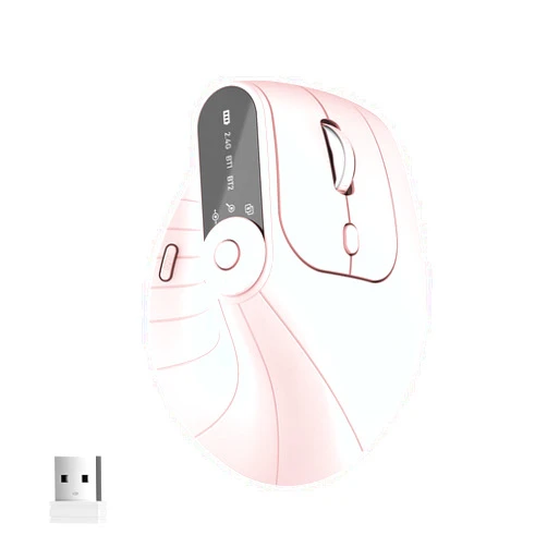 ONITOON Ergonomic Vertical Mouse, Wireless Optical Bluetooth Mouse - Dual Mode Connectivity BT5.0+BT5.0+2.4GHz Up to 3 Devices, Adjustable DPI & 8 Function Buttons for PC, Laptop, MacBook, Rechargeable