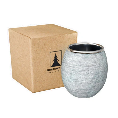 Northwood Sauna Sauna Aromatherapy Stone Cup - Essential Oil Diffuser - Natural Rock with Stainless Steel Bowl