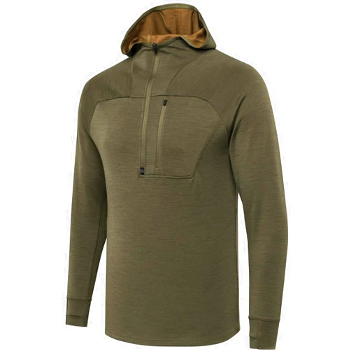 Beretta Men's Apollo Merino Hoodie - Breathable Quick-Drying Wool Thermal Layer - Training Gear for Shooting & Outdoor Use