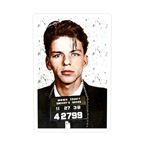 Decals Frank Sinatra Colorized Mugshot Sticker - Sticker Graphic - Auto, Wall, Laptop, Cell, Truck Sticker for Windows, Cars, Trucks