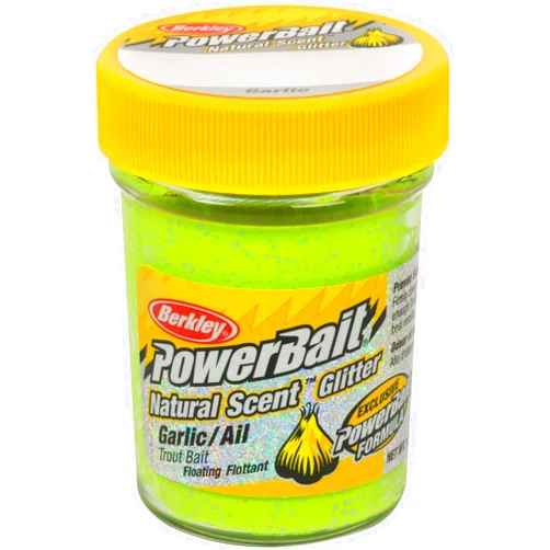 Berkley PowerBait Natural Glitter Trout Bait , Chartreuse