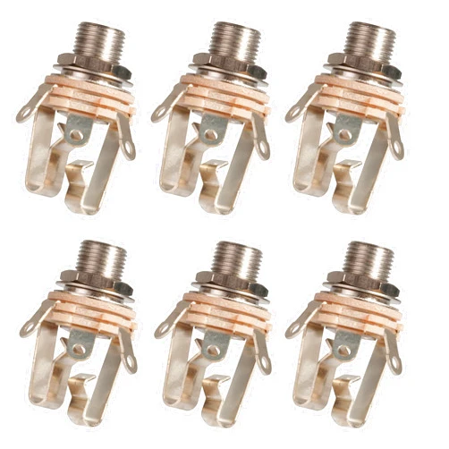 Switchcraft Output Jack, Stereo, Long Thread - 6 Pack