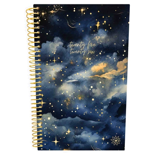 bloom daily planners 2025-2026 Academic Year Pocket Planner (July 2025 - July 2026) - 4” x 6” MINI Weekly Monthly Agenda Organizer & Calendar Book - Midnight Sky
