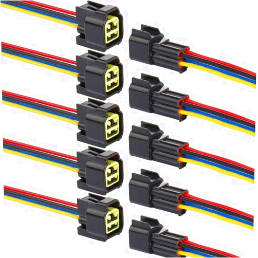ZHOFONET 4 Pin Waterproof Connector,Waterproof Electrical Car Auto Wire Connector,16AWG Male Female Quick Disconnect Wire Connectors for Car Truck Motorcycle Marine Boat(5Pack)