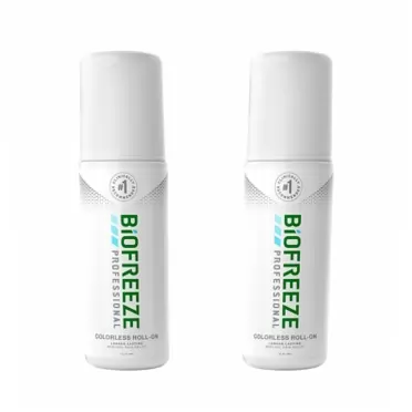 Biofreeze Professional Roll-On Pain Relief Gel, 3 oz. Bottle, Colorless - 2 Pack
